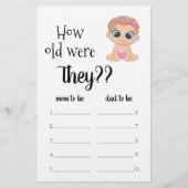 Wie alt waren sie? Baby Mädchen Flyer (Vorne)