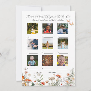 Wie alt waren sie Baby Showgame Card? Einladung