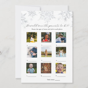 Wie alt waren sie Baby Showgame Card? Einladung