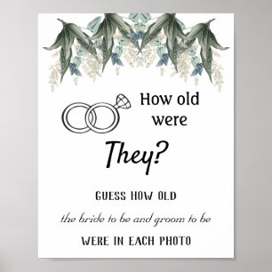 Wie alt waren sie? Blumen Poster