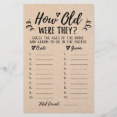 Wie alt waren sie Brautparty oder Hen Party (Vorderseite)