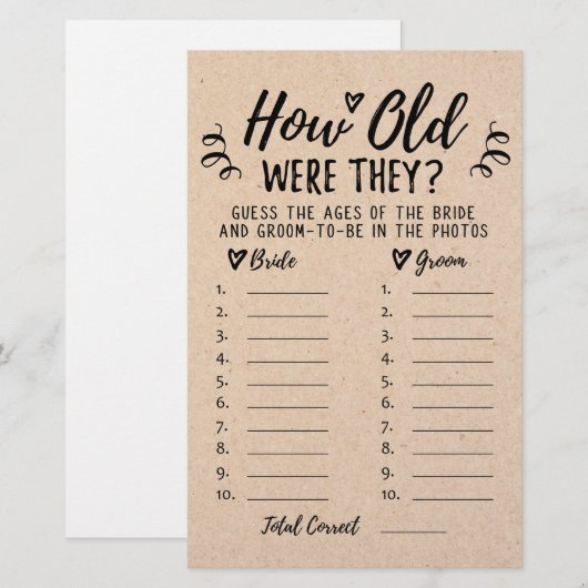 Wie alt waren sie Brautparty oder Hen Party (Vorne/Hinten)