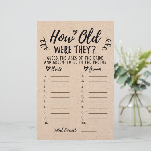 Wie alt waren sie Brautparty oder Hen Party (Stehend Vorderseite)