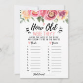 Wie alt waren sie Brautparty oder Hen Party Card Einladung (Vorderseite)