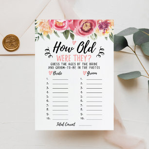 Wie alt waren sie Brautparty oder Hen Party Card Einladung