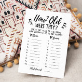 Wie alt waren sie Brautparty oder Hen Party Card Einladung