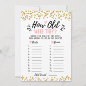 Wie alt waren sie Brautparty oder Hen Party Card Einladung (Vorderseite)