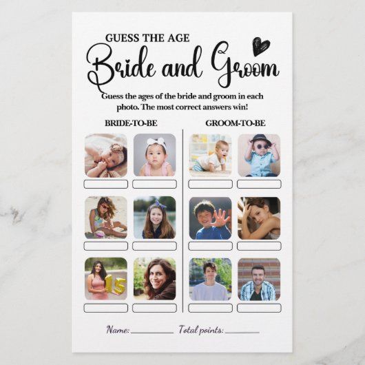 Wie alt waren sie das Brautparty im Alter schätzen (Vorderseite)