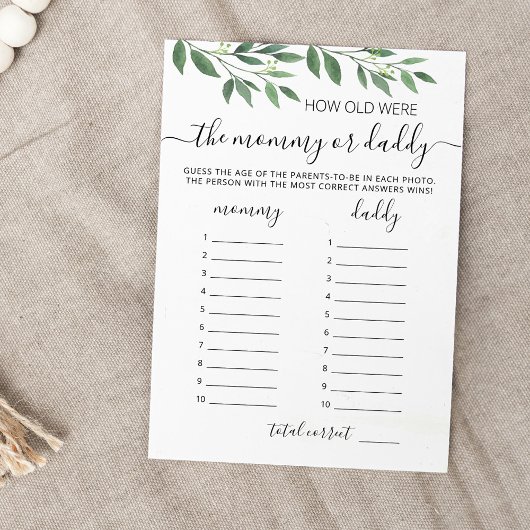 Wie alt waren sie das Party Baby Showcard? Einladung