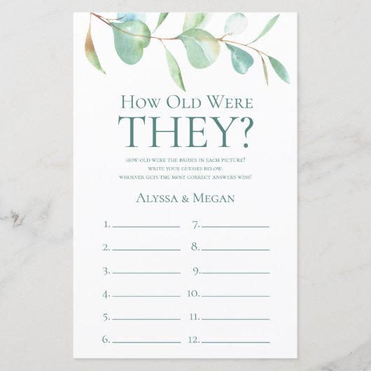 Wie alt waren sie Eukalyptus LGBTQ (Vorderseite)