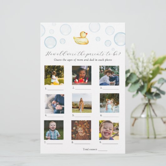 Wie alt waren sie Gummi Duck Baby Duck Duck Showsp (Stehend Vorderseite)