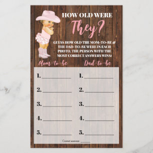 Wie alt waren sie mit Baby Showroom-Karte? Flyer