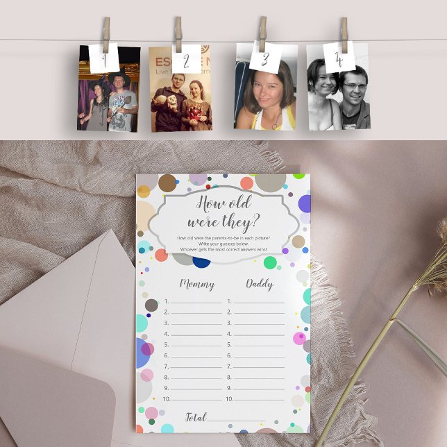 Wie alt waren sie, raten Sie mal das Alter Baby Sh (How old were they?)