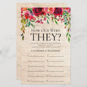 Wie alt waren sie rustikales Brautparty-Spiel (Vorne/Hinten)