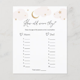 Wie alt waren sie über dem Mond Baby Shower Game