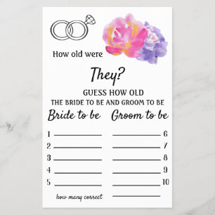 Wie alt waren sie? - Violet Flowers Flyer
