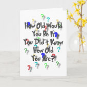 Wie alt würdest du sein? Geburtskarte Karte (Gelbe Blume)