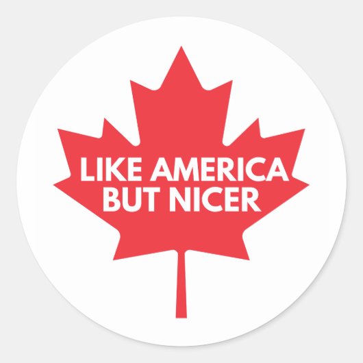 Wie Amerika, aber Nicer Round Sticker (Vorderseite)
