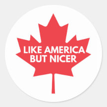 Wie Amerika, aber Nicer Round Sticker