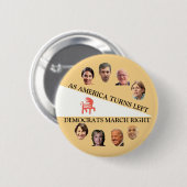 Wie Amerika-Drehungen verließen Button (Vorne & Hinten)