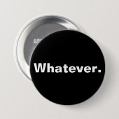 Wie auch immer ein Wort Minimaldesign Button (Vorne & Hinten)