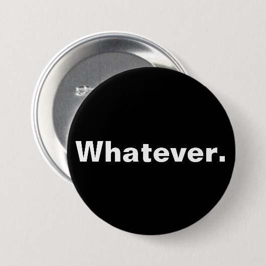 Wie auch immer ein Wort Minimaldesign Button (Vorne & Hinten)