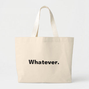 Wie auch immer ein Wort Minimaldesign Jumbo Stoffbeutel
