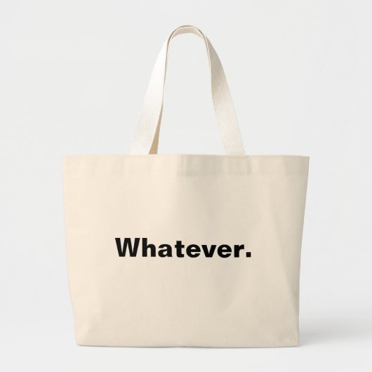 Wie auch immer ein Wort Minimaldesign Jumbo Stoffbeutel (Vorne)