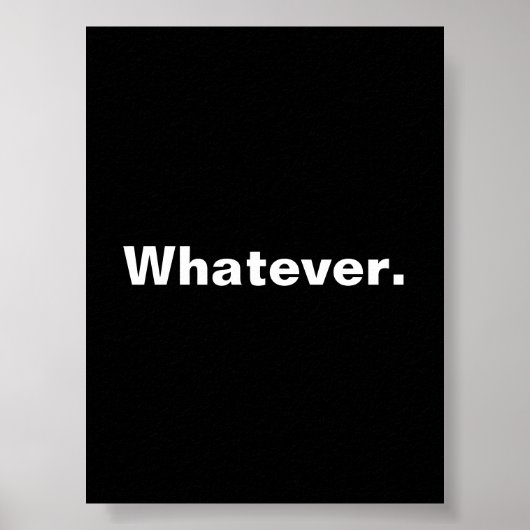 Wie auch immer ein Wort Minimaldesign Poster (Vorne)