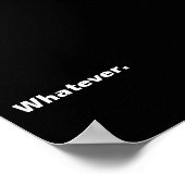 Wie auch immer ein Wort Minimaldesign Poster (Ecke)
