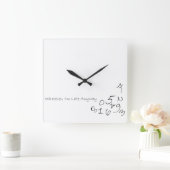 Wie auch immer, ich bin auf jeden Fall zu spät Quadratische Wanduhr (Zuhause)