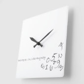 Wie auch immer, ich bin auf jeden Fall zu spät Quadratische Wanduhr (Winkel)