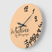 Wie auch immer, ich bin sowieso zu spät (pfirsichf große wanduhr (Winkel)