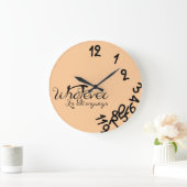 Wie auch immer, ich bin sowieso zu spät (pfirsichf große wanduhr (Zuhause)