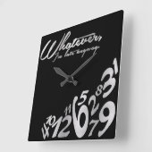 Wie auch immer, ich bin sowieso zu spät - schwarz quadratische wanduhr (Winkel)