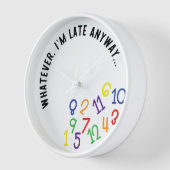 Wie auch immer, ich bin zu spät, sonniges, farbige uhr (Winkel)