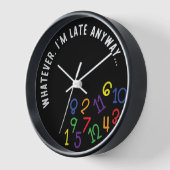 Wie auch immer, ich bin zu spät, sonniges farbiges uhr (Winkel)