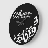 Wie auch immer, ich komme sowieso zu spät - schwar große wanduhr (Winkel)