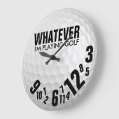 Wie auch immer, ich spiele Golf. Große Wanduhr (Winkel)
