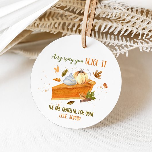 Wie auch immer Sie es schneiden Kürbis Erntedank r Geschenkanhänger