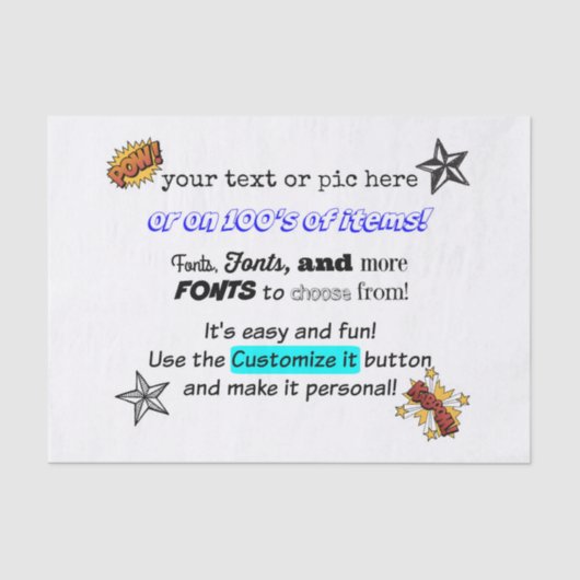 Wie auf Haifisch-Behälter Ihr eigenes Seidenpapier (Vorderseite)