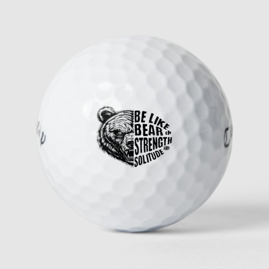 Wie Bär in Stärke und Einsamkeit Golfball (Vorderseite)