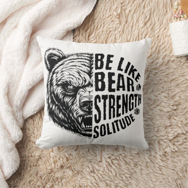Wie Bär in Stärke und Einsamkeit Kissen (Decke)