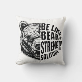 Wie Bär in Stärke und Einsamkeit Kissen