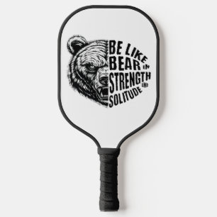 Wie Bär in Stärke und Einsamkeit Pickleball Schläger