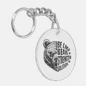 Wie Bär in Stärke und Einsamkeit Schlüsselanhänger (Vorderseite links)
