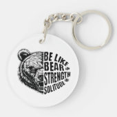 Wie Bär in Stärke und Einsamkeit Schlüsselanhänger (Rückseite)