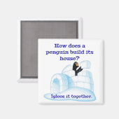 Wie baut ein Pinguin sein Haus? Magnet (Vorderseite/Rückseite)