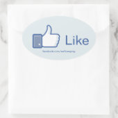 Wie Button - Werbe-Aufkleber Ovaler Aufkleber (Tasche)