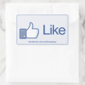 Wie Button - Werbe-Aufkleber Rechteckiger Aufkleber (Tasche)